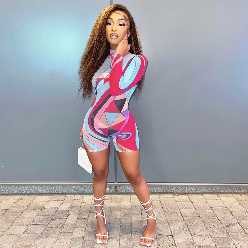 

Женские короткие комбинезоны CHRLEISURE, пикантный Облегающий комбинезон с высокой талией и антицеллюлитным рисунком живота