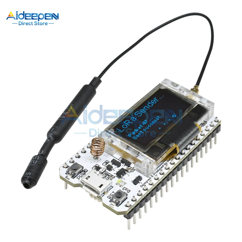 868 МГц/915 МГц SX1276 0,96 дюйма синий OLED ESP32 LoRa Bluetooth Wifi макетная плата IOT модуль развития с антенной
