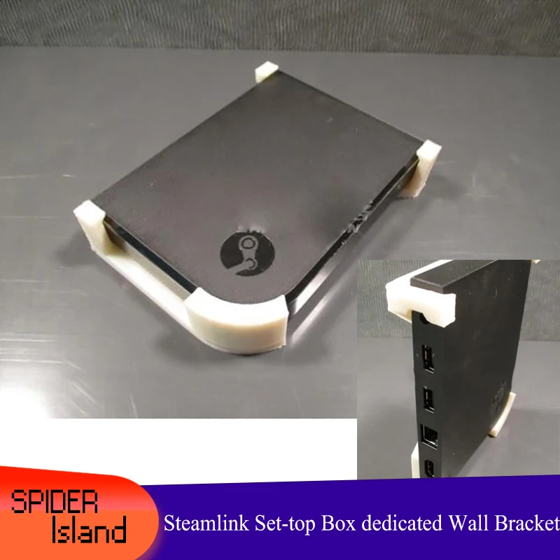 

3D Printed Bracket For Steamlink Set-Top Box Wall Hang
