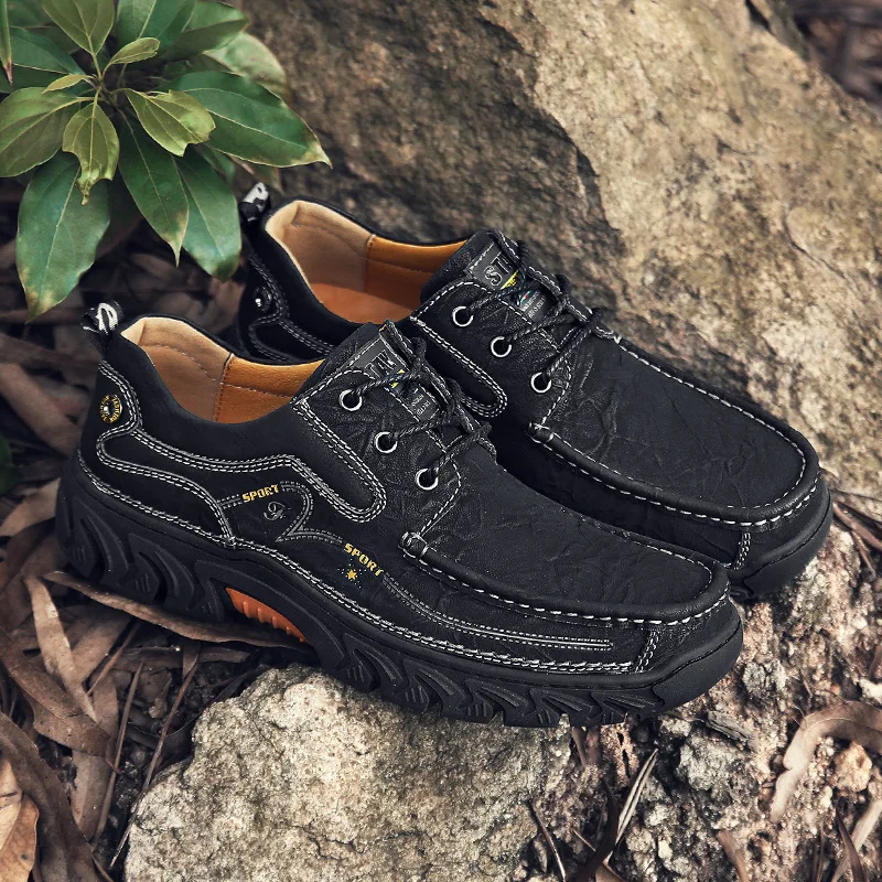 

Luxury Brand Hiking Men's Shoes Leisure Outdoor Platform Oxford Shoes Men Casual Genuine Leather Shoes High Quality Men Sneakers