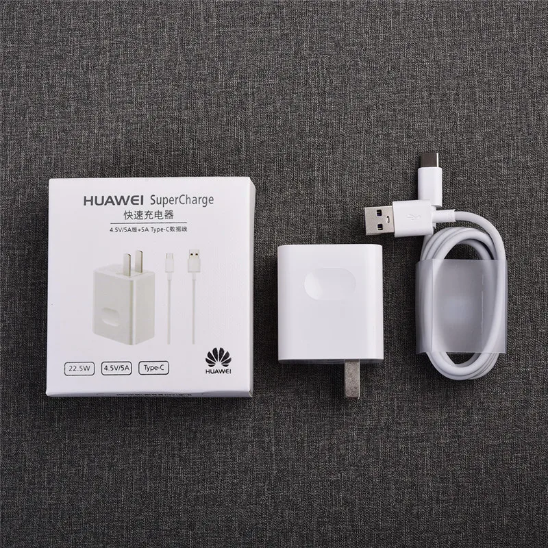 

Huawei USB Charger EU/US/UK Wall Travel SuperCharge Fast Original 5V4.5A 5A USB Type C Cable For P20 Pro Lite P10 P9 Plus Mate 9