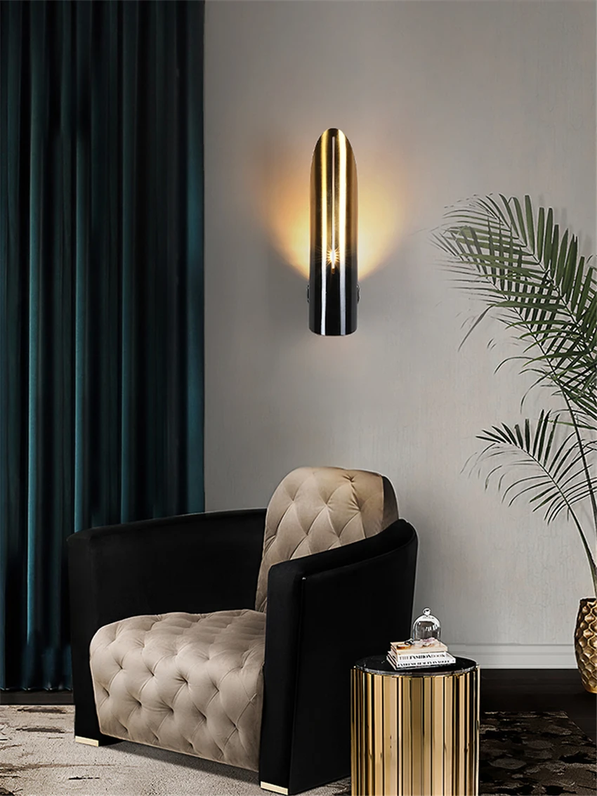 Роскошные Настенные светильники градиентного цвета фон для гостиной