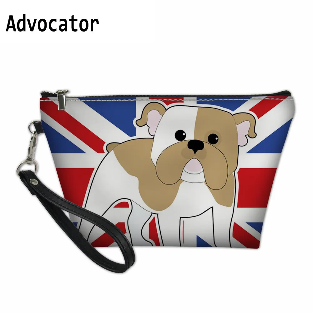 

ADVOCATOR English Bulldog PU Cosmetic Case for Women Makeup Storage Bags Wash Toiletry Bag Travel Organizer Necessaire Feminina