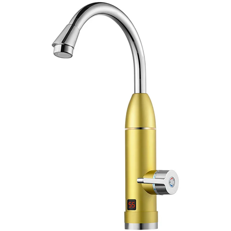 

Electric Kitchen Instant Heating Faucet Heater Hot Cold Dual-use Tankless Water Quickly Heating Tap Shower With LED Display