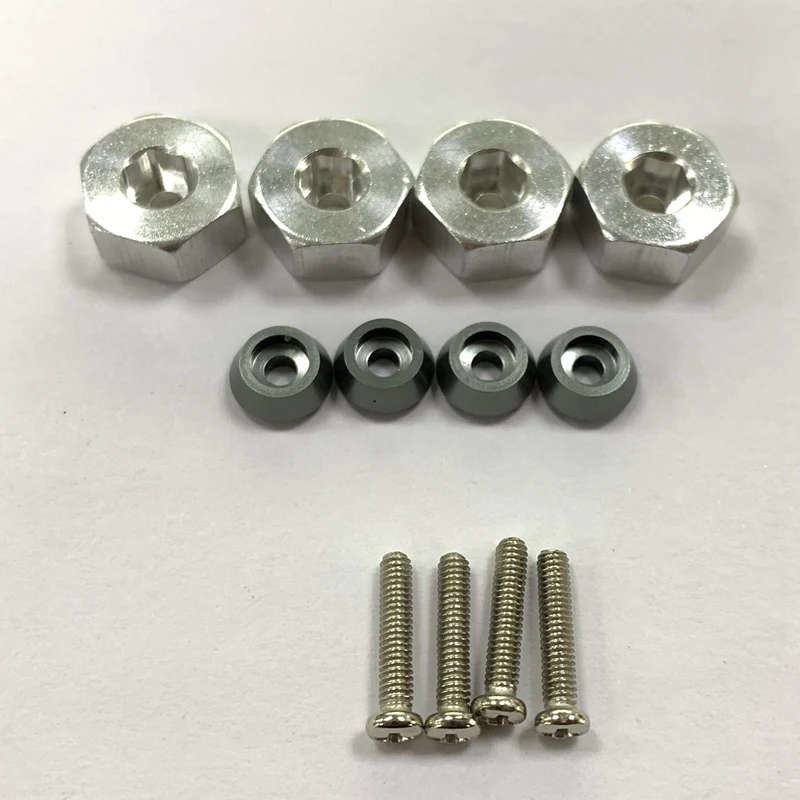 

Aluminum RC Car 12mm Hex Wheel HUB Drive Adaptor Extension Combiner Coupler For 1/10 RC Car WPL C14 C24 B14 B24 B16 B36