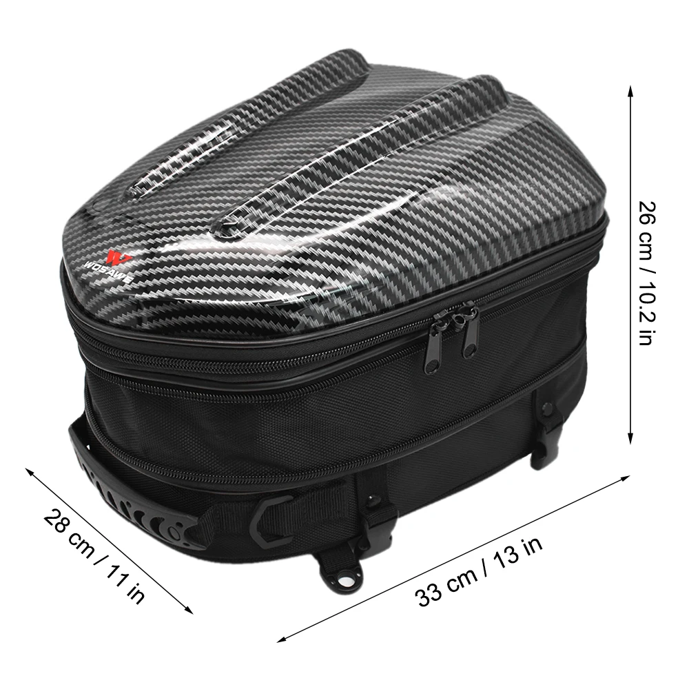 WOSAWE 15L мотоциклетная задняя сумка для заднего сиденья мотоциклетный рюкзак на