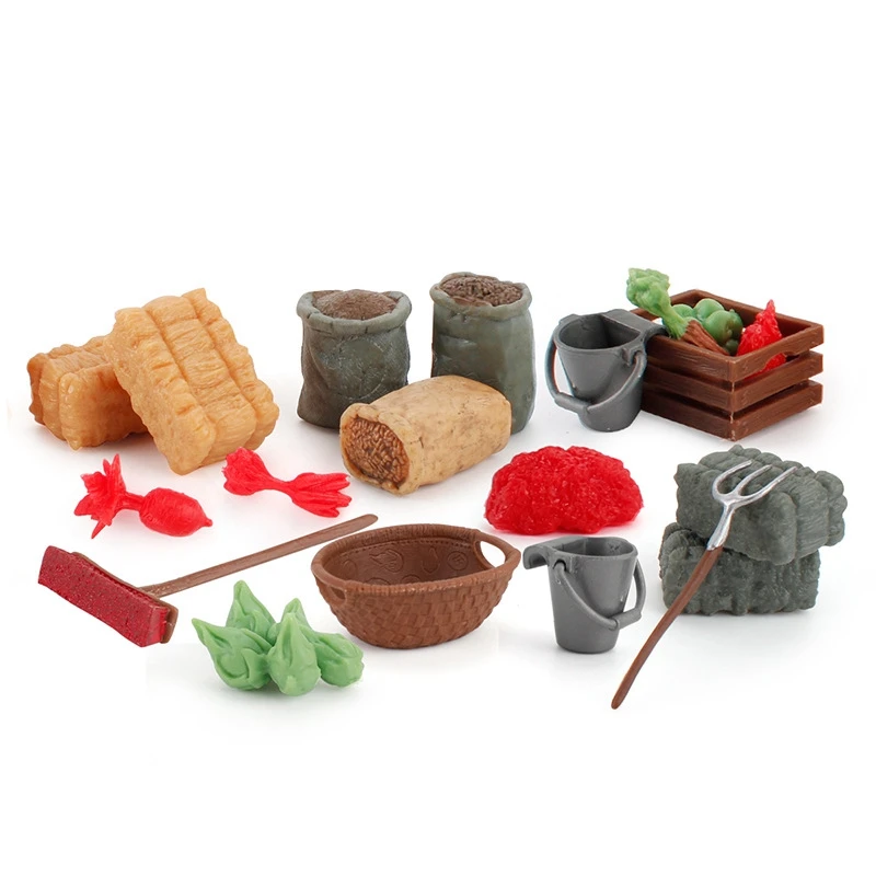 

Children's Day Toys Simulation Desktop Farm Scene Sand Table Accessories Model Creative Fruits Ornaments Boy Girl Gift