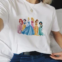 disney princesses woment shirt modern cartoon harajuku female t shirt breathable cool beautiful art ulzzang exquisite tshirt