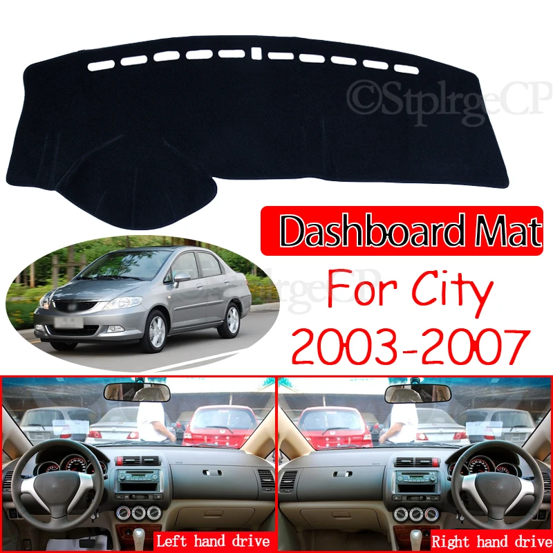 

Противоскользящий коврик для приборной панели для Honda City 2003 ~ 2007, накладка с защитой от солнца, аксессуары для коврика GD8 GD9 2004 2005 2006