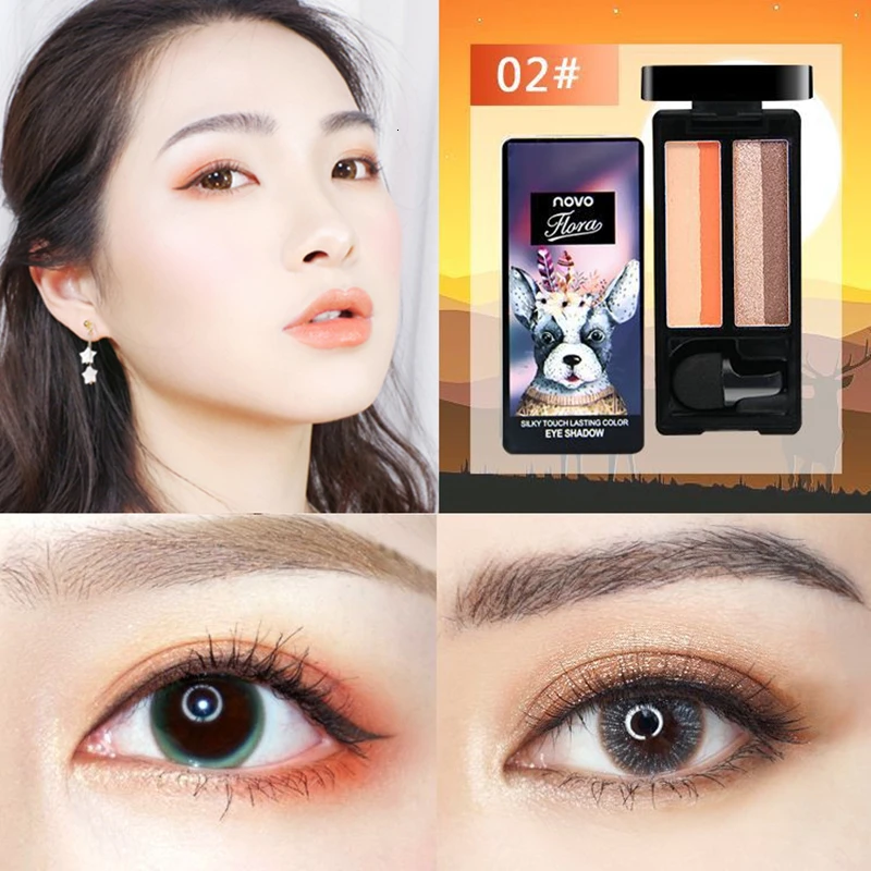 Air Cushion Mushroom One Wipe Forming Dawdler Eye Shadow Double Colored Dumb Light Nude Look Beginner Set |