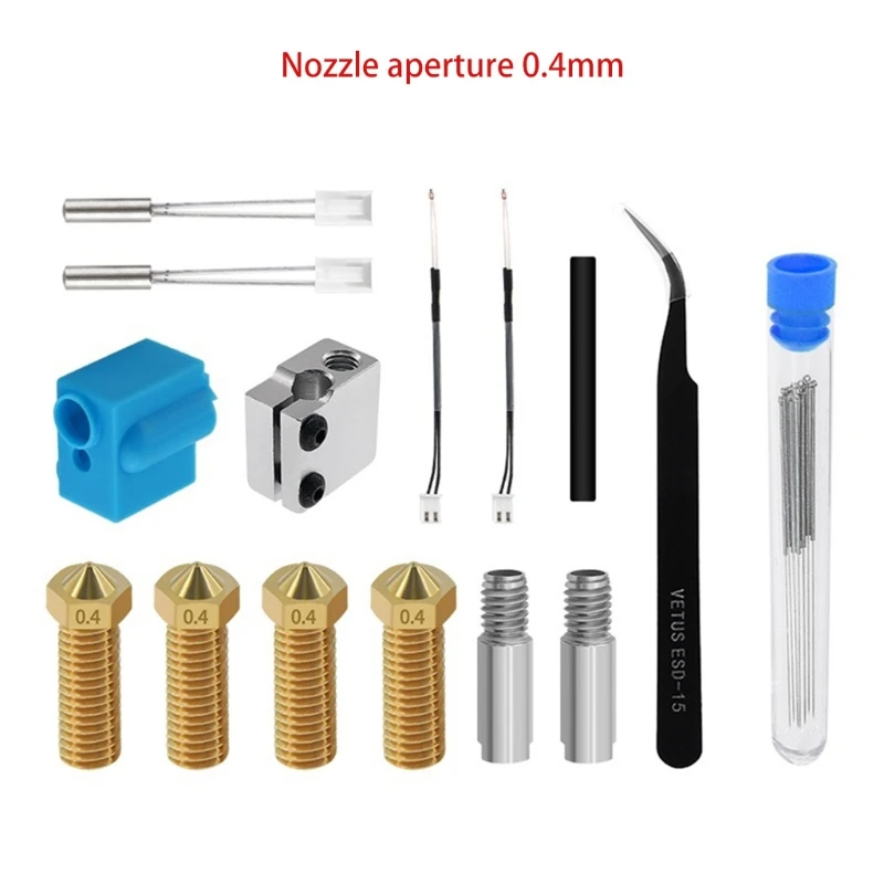 

For Artillery 3D Printer Sidewinder X1 Genius Nozzle Hotend Silicone Sleeve Heating Pipe Heated Block Kit