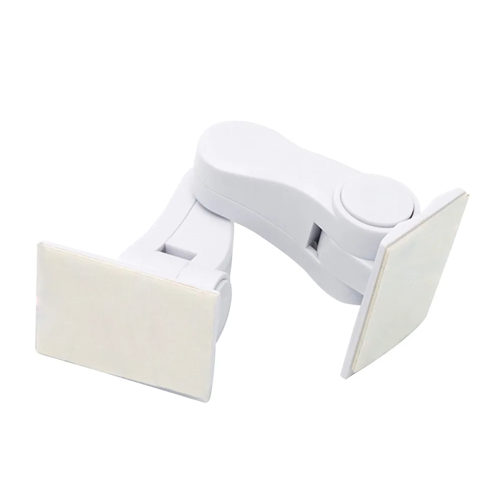 

2pcs Door Lever Lock Bedroom Self Adhesive Easy Install 180 Degrees Rotation Home ABS Durable Kids Safety Universal Anti Open