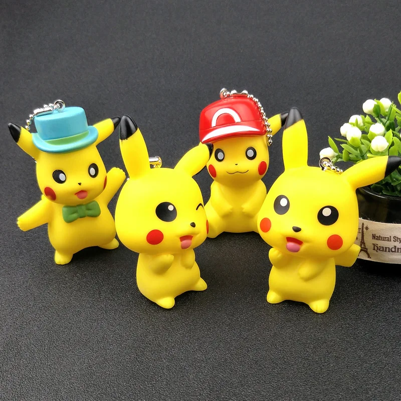 

Anime Pokemon Pikachu Keychain Pendant Cartoon Elf Creative Female Bag Ornament Doll Christmas Birthday Gift