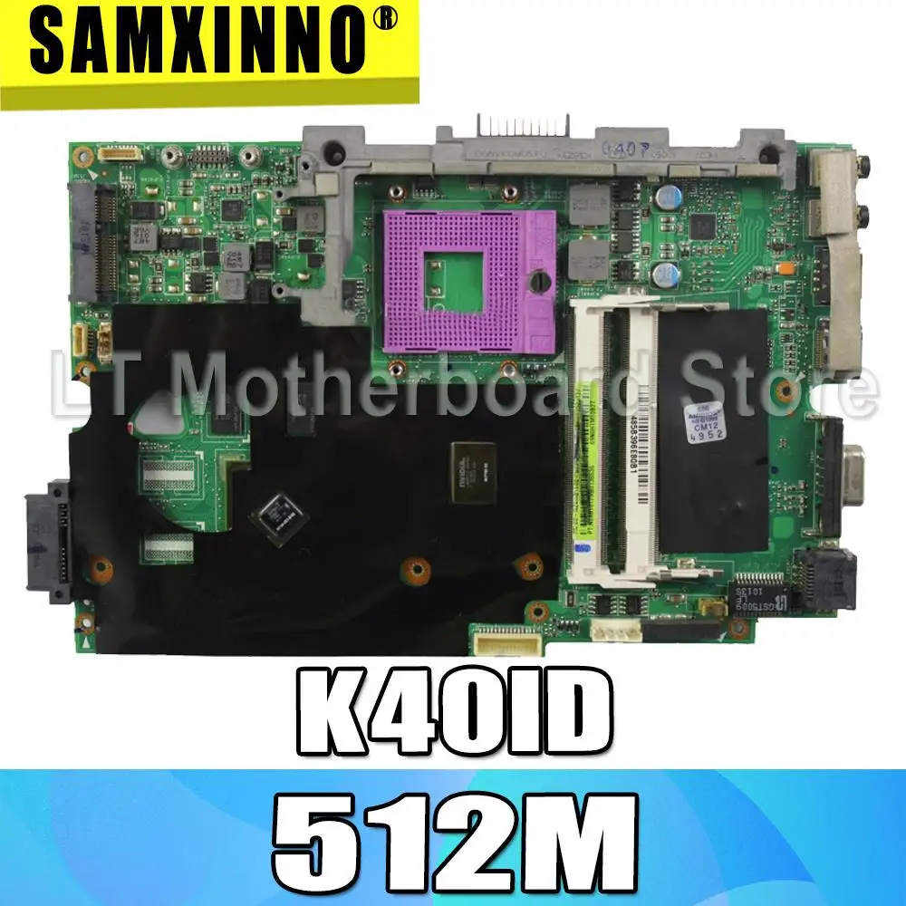 Материнская плата K50IE 512M 4 память для For Asus K50I K50ID K40ID материнская ноутбука Тест 100%