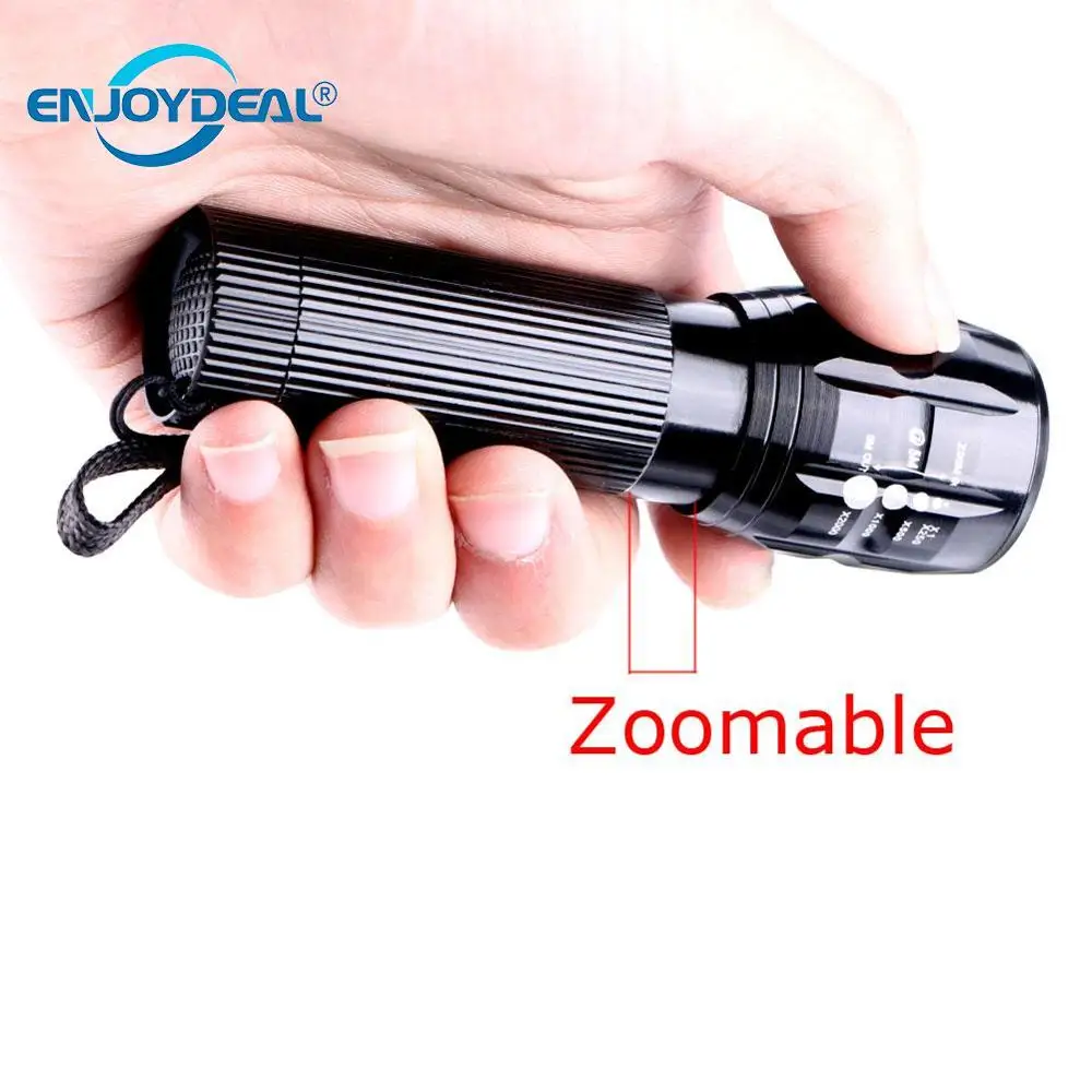 

2000 Lumen Zoomable LED Flashlight Torch Zoom Lamp Light 3 Modes Zoomable Torch Light Lanterns Self Defense Suitable for wild