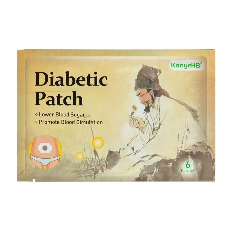 

6pcs Treatment Diabetic Patches Stabilizes Blood Sugar Balance Glucose Content Herbal Stickers Medical Plaster