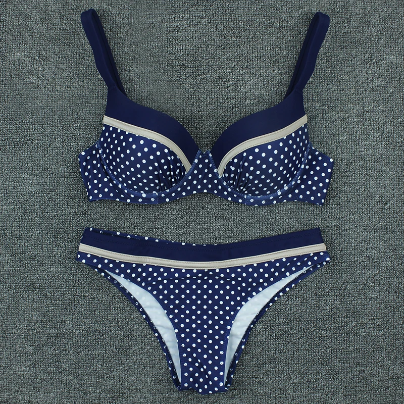 

Push Up Sexy Bikini Dot Swimwear Women 2021 New Plus Size Bikini Set Swimsuit Bathing Suit Swimwear Female Biquini Beachwear XL