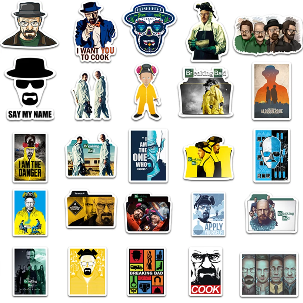 50 шт. американская драма чехол с принтом во все тяжкие Стикеры Креативный дизайн