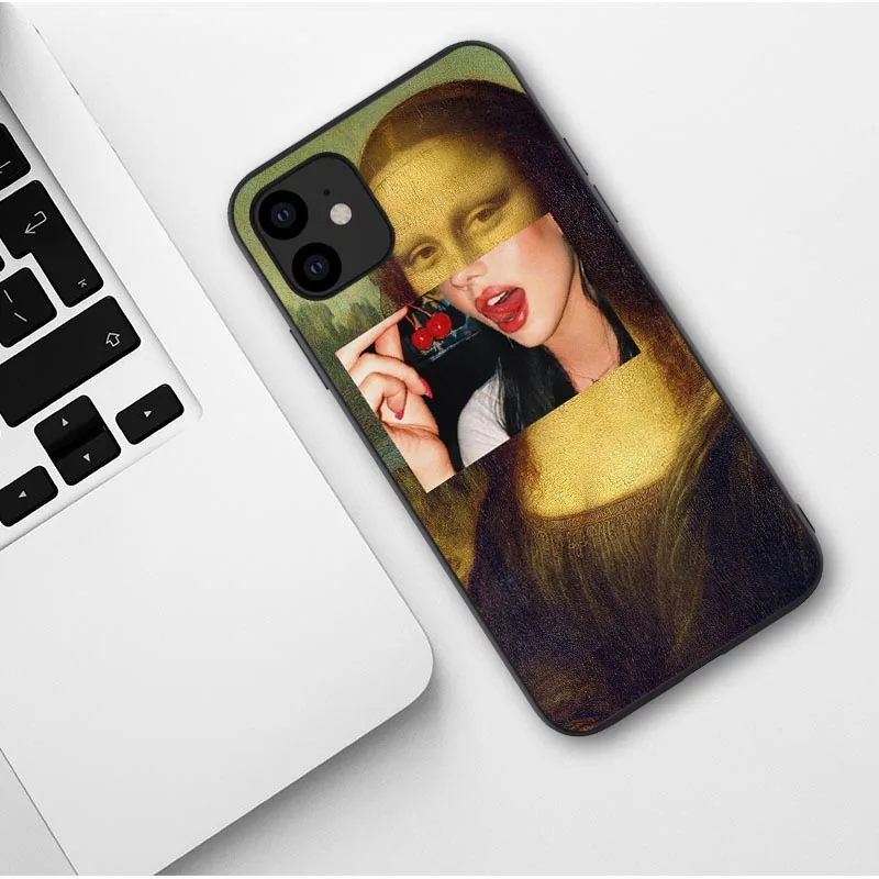 TPU Чехол для телефона iPhone 11 Pro Max Mona Lisa забавные имитирующие художественные картины Рождение Венеры мягкий чехол для iPhone XR XS MAX - Цвет: TPU