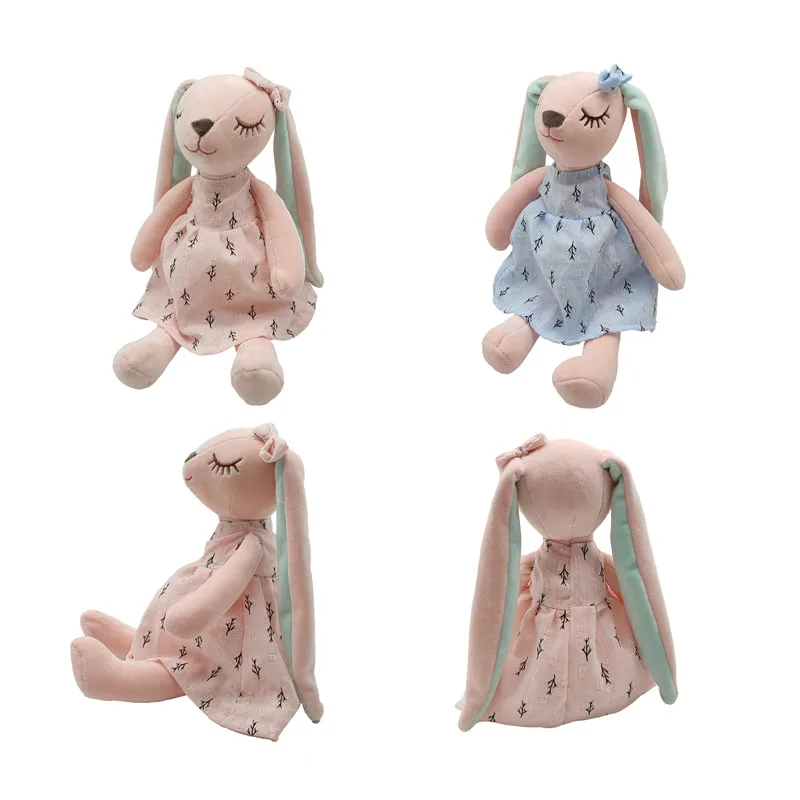

1 pcs new Long Ears Cute Rabbit Doll Baby Soft Plush Toy For Children Rabbit Sleeping Stuffed Plush Animal Baby Toys For Infants