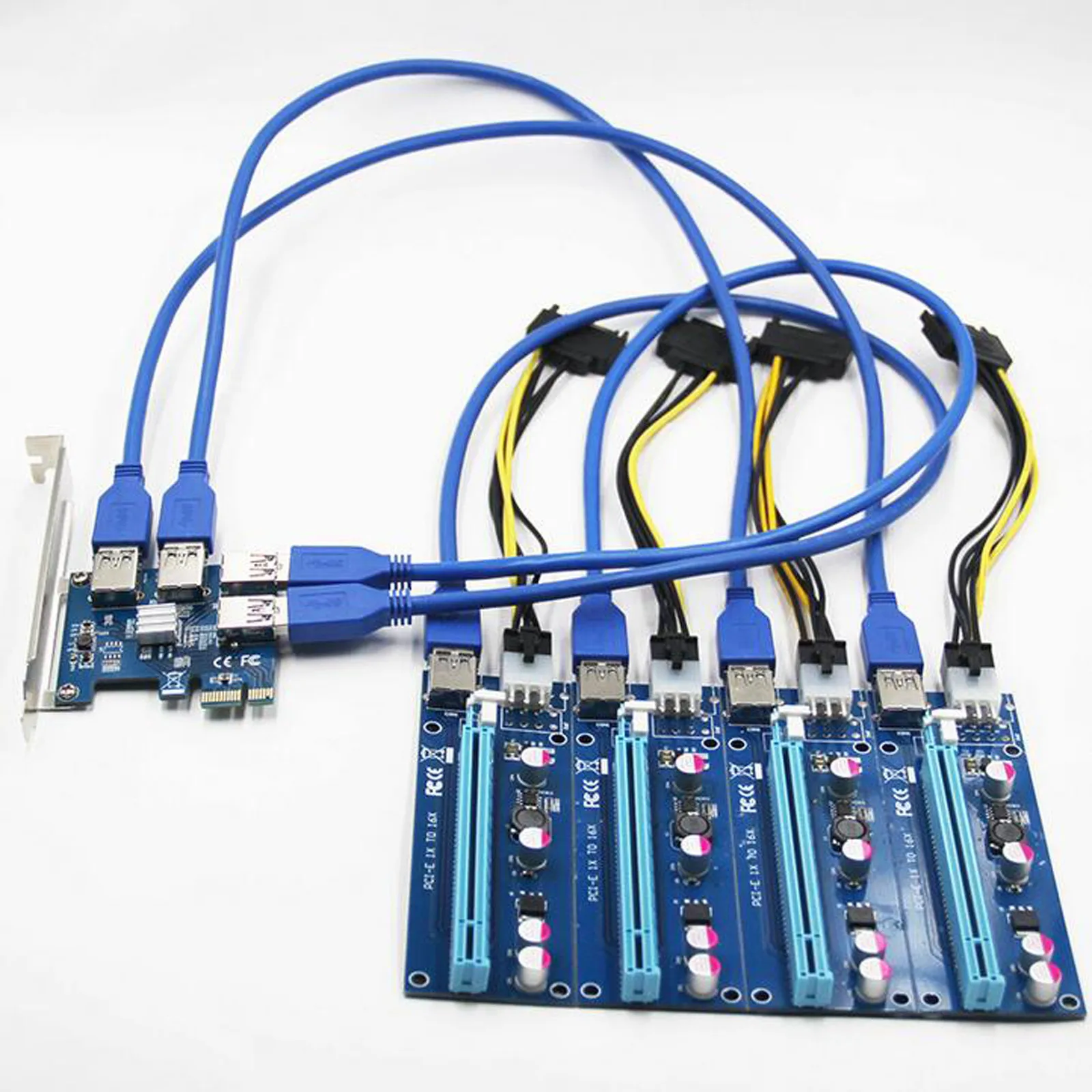 

Pci-e-Pci-e адаптер 1 поворот 4 Pci-express слот 1x до 16x Usb 3,0 карта расширения для майнинга Pcie преобразователь для майнинга Btc