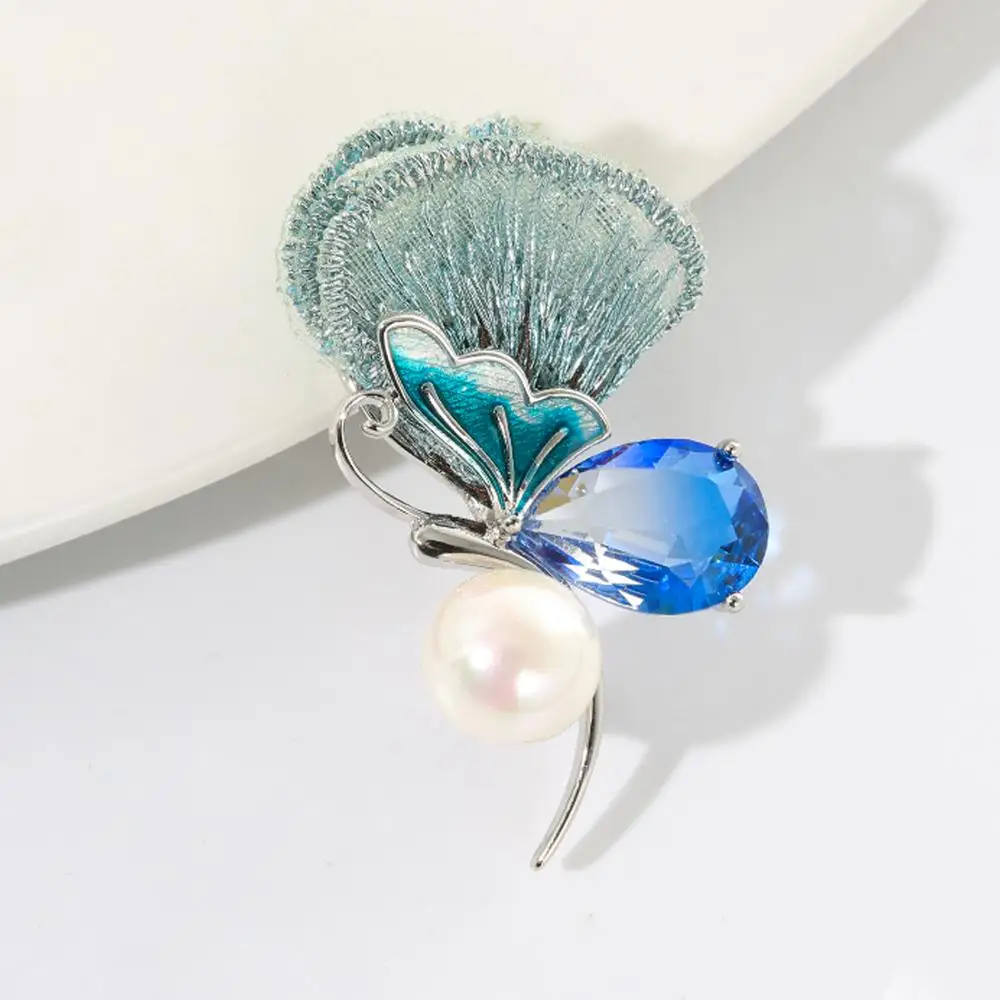 Броши Neoglory в китайском классическом стиле с бабочкой для женщин булавки жемчугом