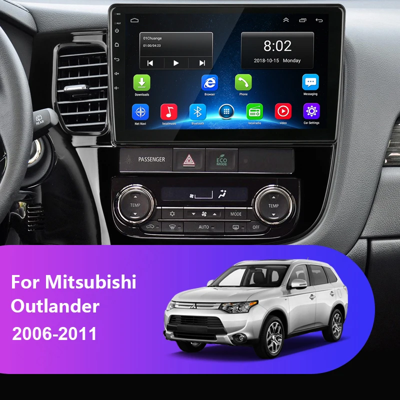 Автомобильный мультимедийный плеер 9 дюймов Android 1 2 Din стерео GPS радио для Mitsubishi