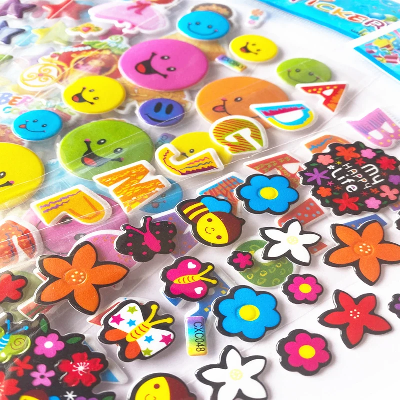 10 шт./партия Детские 3d-наклейки Смайлики наклейки на телефон ноутбук игрушки для