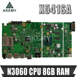 akemy x541sa mainboard for asus x541s x541sa laptop motherboard x541sa mainboard x541sa motherboard test ok n3060 cpu 8gb ram free global shipping