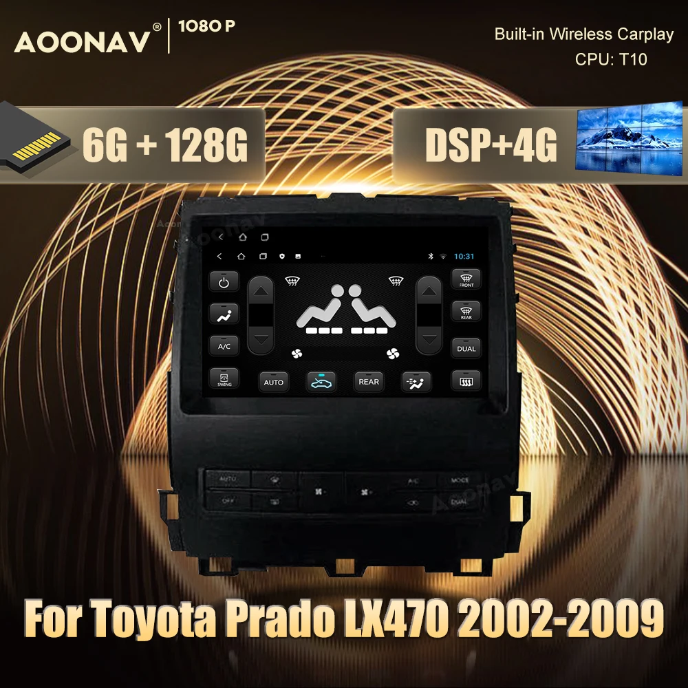 

128GB 1din Android Car Radio GPS For Toyota Prado LX470 2002-2009 car multimedia player Stereo receiver Head Unit