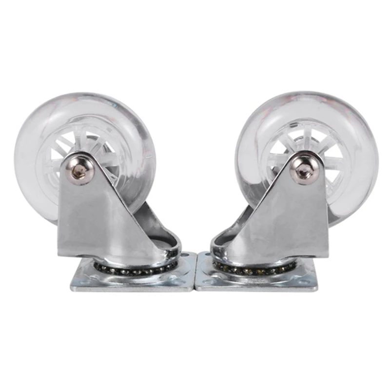 5 шт. прозрачных колес из полиуретана для мебели с универсальной тихой подвижностью для детских автомобилей, офисных кресел с подвижными колесами.