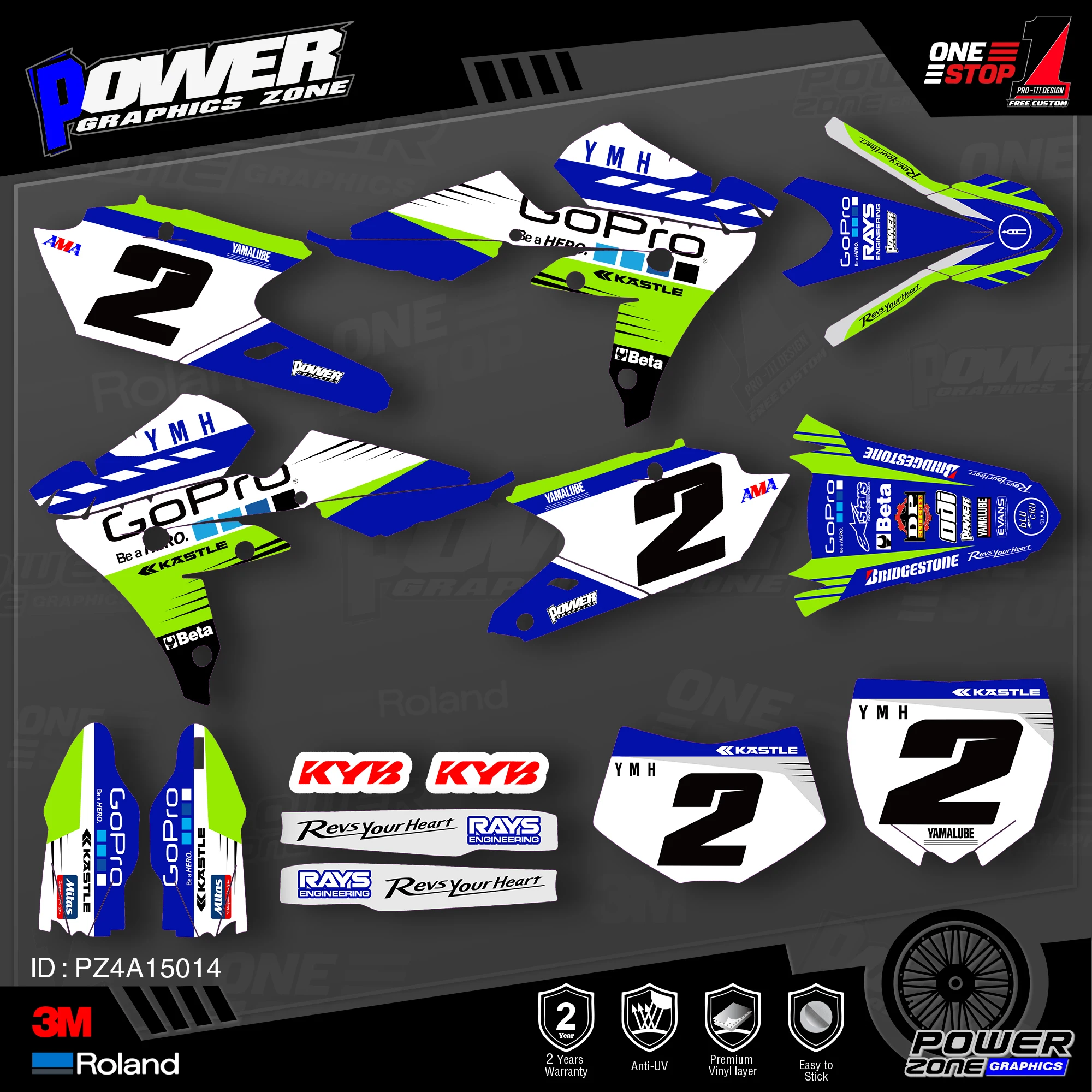 Персонализированные графические фоны PowerZone Team наклейки 3M Набор наклеек для YAMAHA