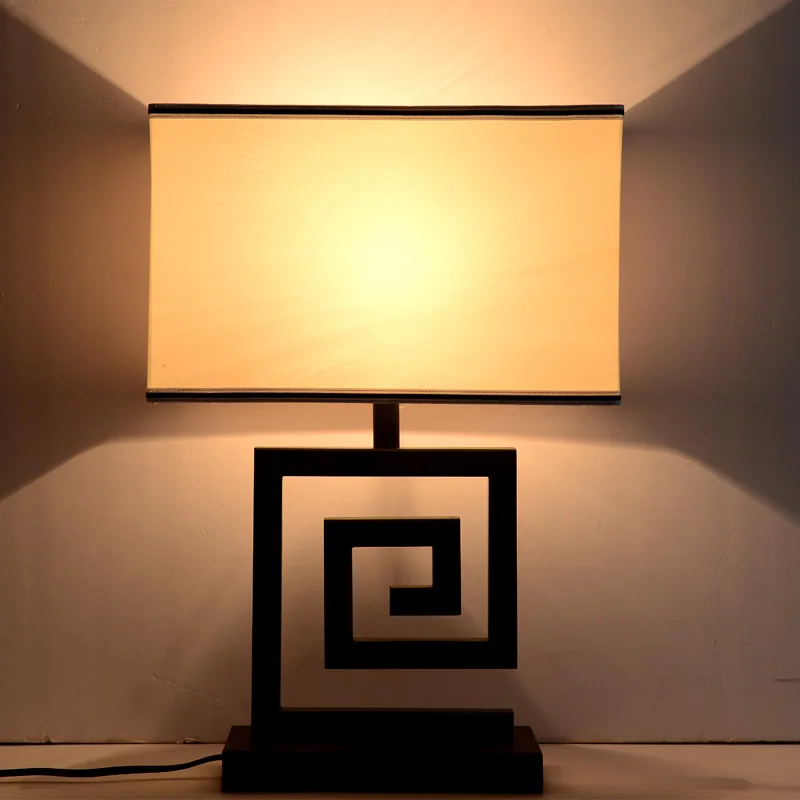 Классические железные настольные лампы в китайском стиле ретро для спальни E27