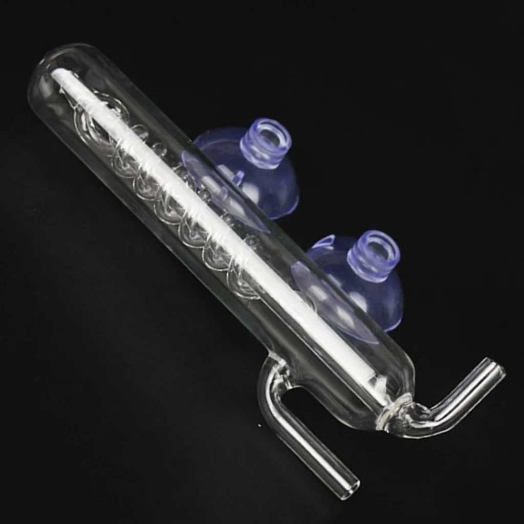 

Aquarium Planted Tank Crystal Clear CO2 Monitor Glass Spiral Bubble Counter