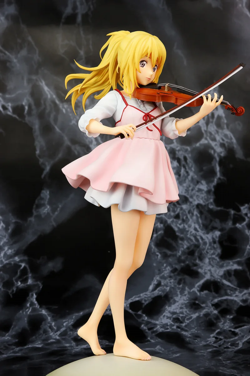 Японская экшен ваша лежа в апреле Kaori Miyazono скрипка мультяшная кукла ПВХ фигурка