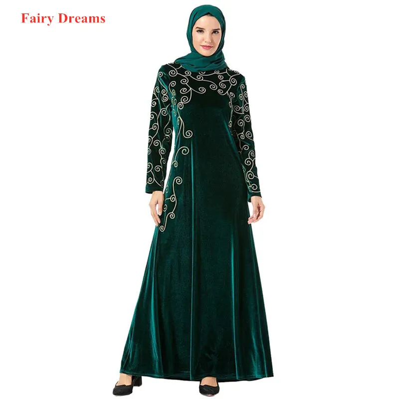 Женское бархатное abaya Femme Musulman Пакистан Дубай Турция Турецкая Бангладеш