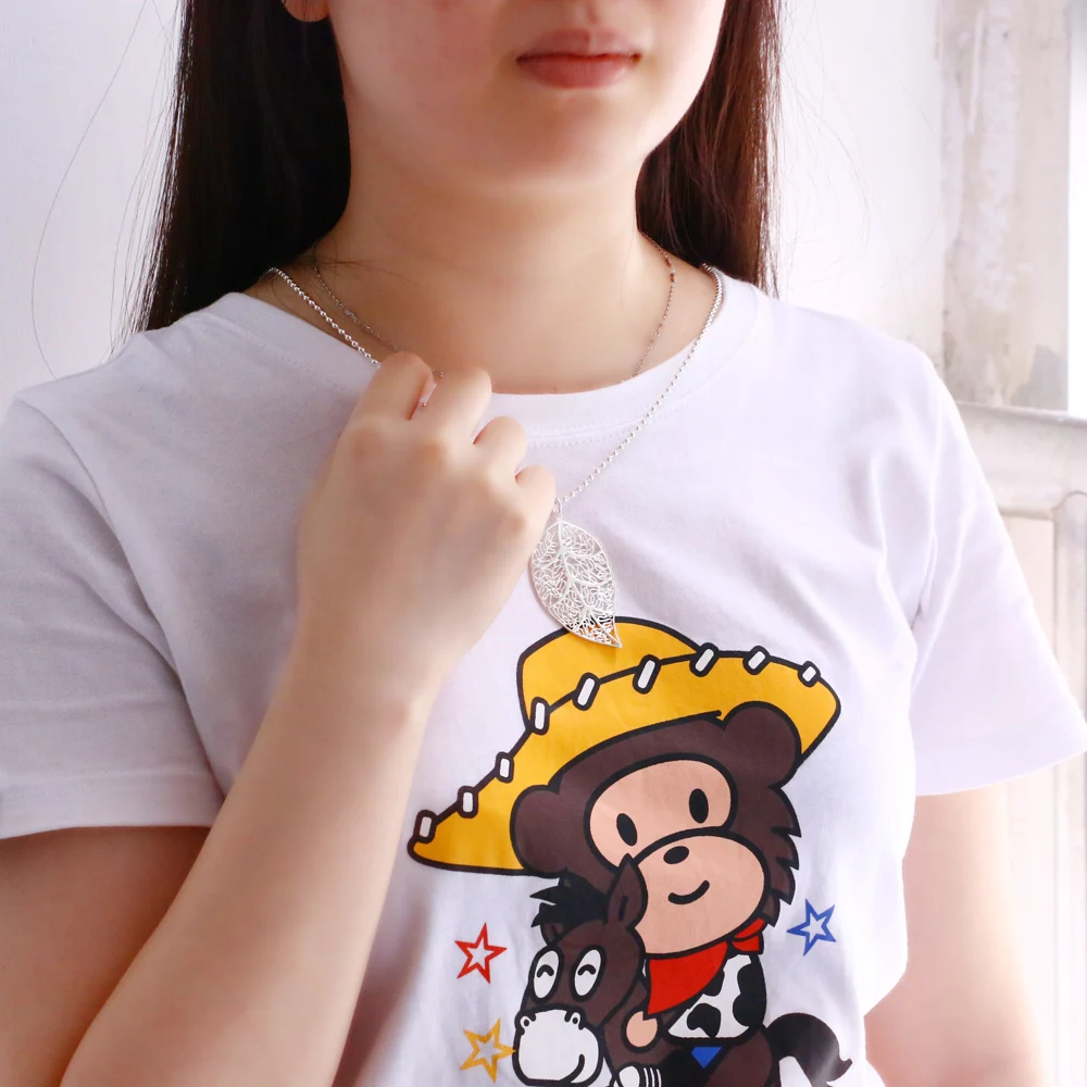 New Arrival Gorgeous Women's 925 Sterling Silver Necklace Maple Leaf Pendant Design Solid Bead Chain 46-86CM Length | Украшения и