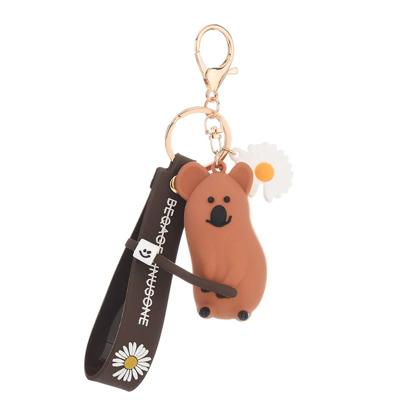 

2020 new fashion Cute Cartoon Koala Lovely Smile Key Chain Carla Duck KeyChain Women Animal Cartoon key ring