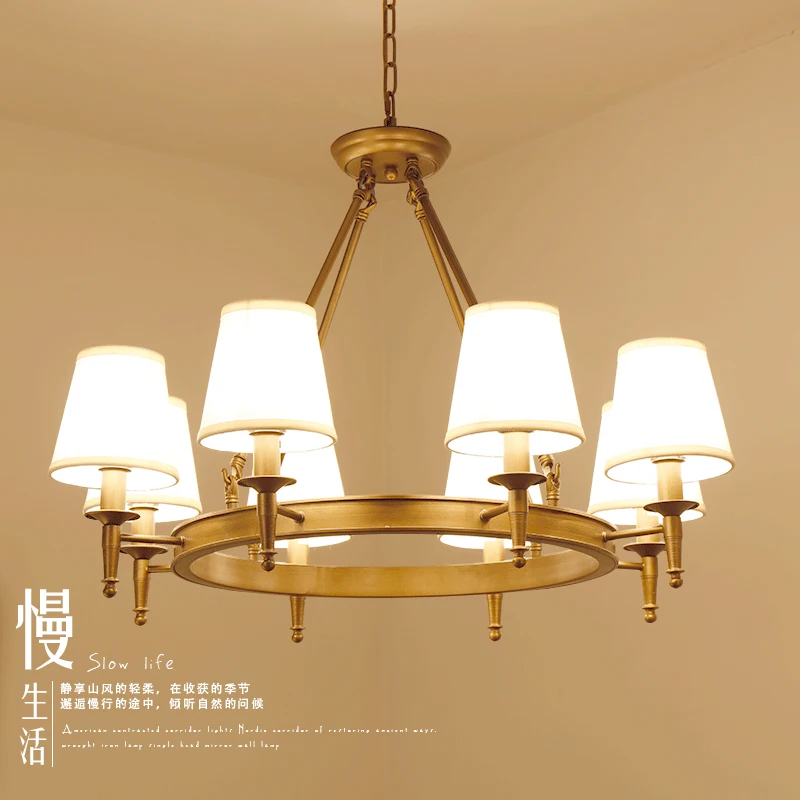 Современные Люстры для гостиной спальни фойе осветительные приборы тканевый