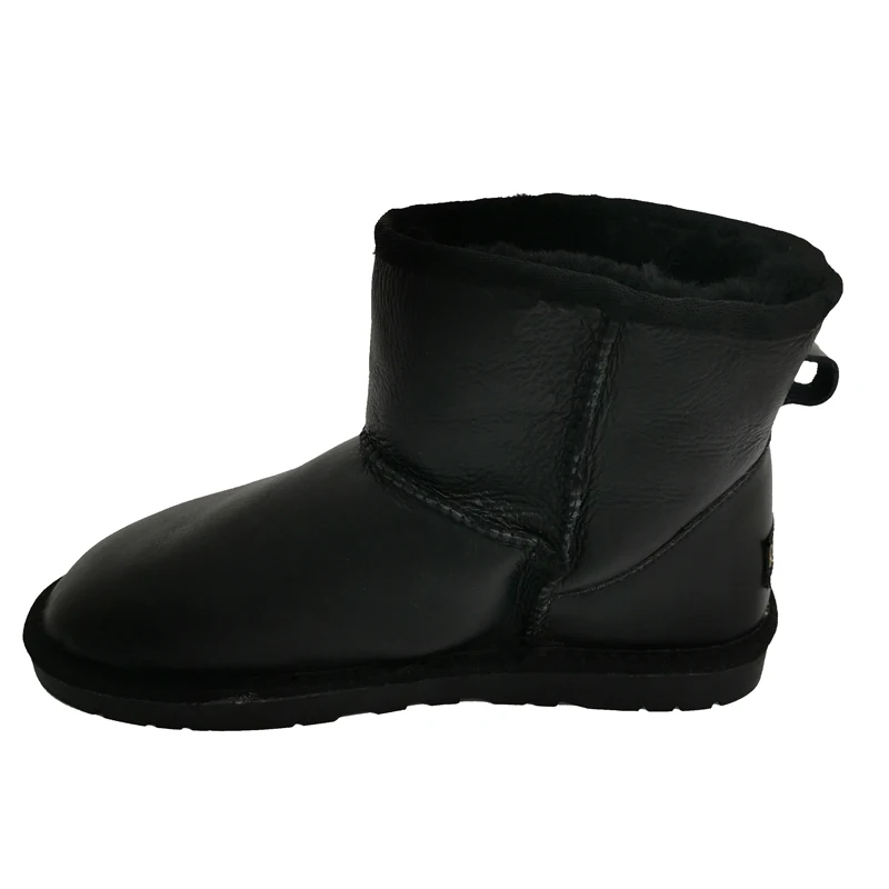 Брендовые женские сапоги из 100% натуральной овечьей кожи с шерстью зимние на