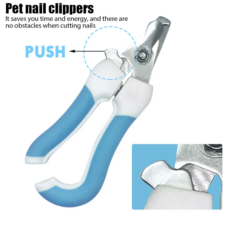 

Professional Pet Nail Clippers Dog Cat Stainless Steel Two-Color Labor-Saving Nail Clippers Convenient Beauty Cleaning Supplies