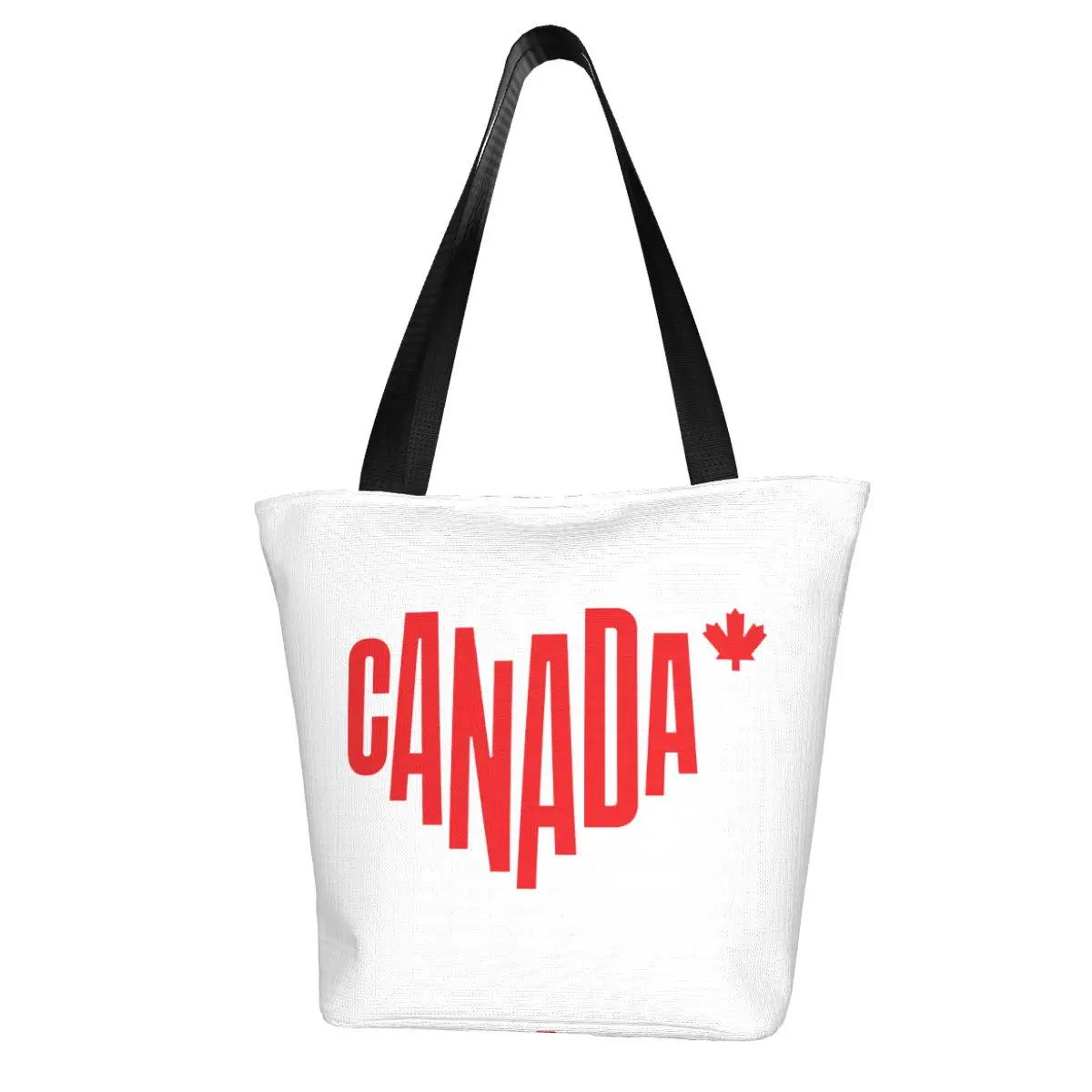 Destination Canada Logo Polyester outdoor girl handbag, woman shopping bag, shoulder bag, canvas bag, gift bag