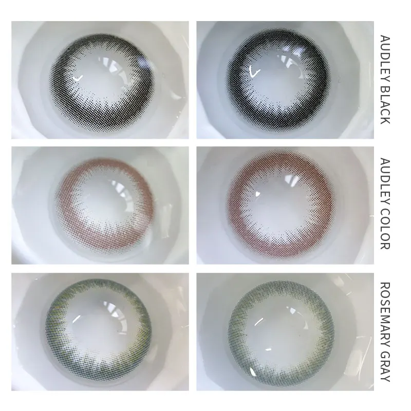 

OVOLOOK-2pcs/pair Lenses Contact Lenses 3 Tone Series Colored Lenses for Eyes Eye Color Lens Eye Contacts Yearly Use for Myopia
