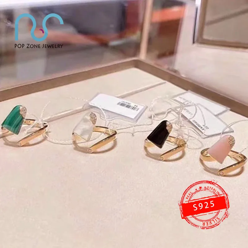 

S925 Sterling Silver Ring Brand Gelati Ring Famous Luxury Ice Cream Diamond Ring Fashion Design Original 1:1 Jewelry With Logo