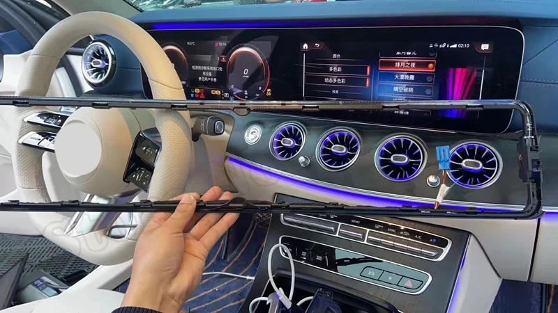 Beste Auto Voor Mercedes-Benz E-Klasse W213 2021 64-Kleuren Grote Scherm Instrument Panel Sfeer Lamp Led Dashboard Omgevingslicht