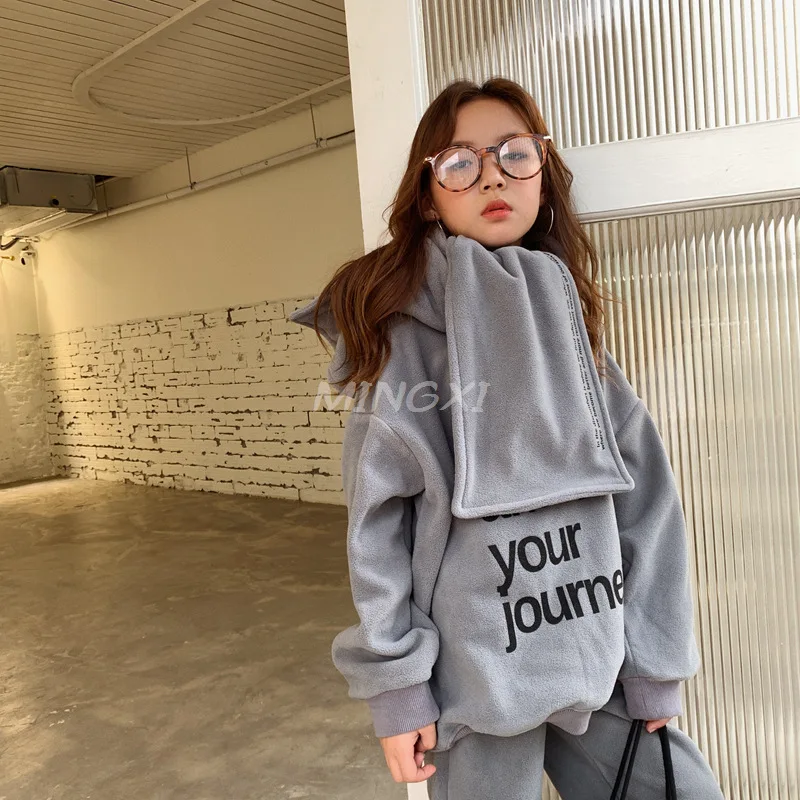 Детская одежда 2019 г. новый зимний детский костюм пуловер с длинными рукавами для