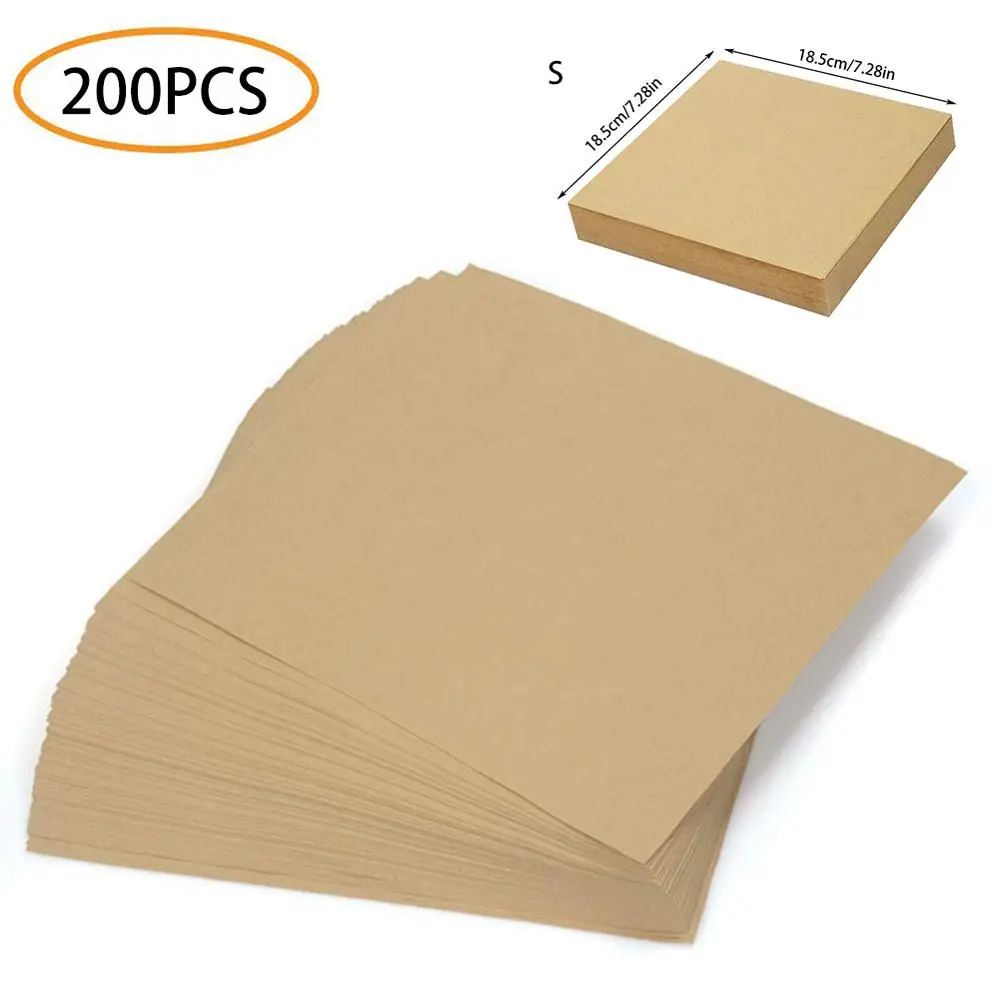 200 шт. коричневая оберточная бумага из крафт бумаги прочная водонепроницаемая