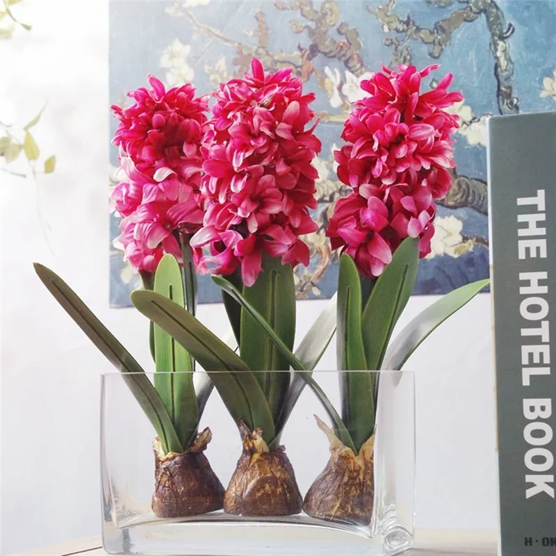 Искусственный цветок гиацинт с лампочками керамический Шелковый имитация