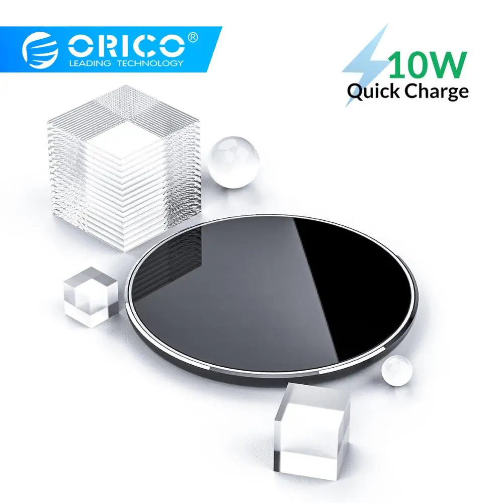 ORICO 10 Вт зеркальная Беспроводная зарядная панель для телефона Qi Беспроводное