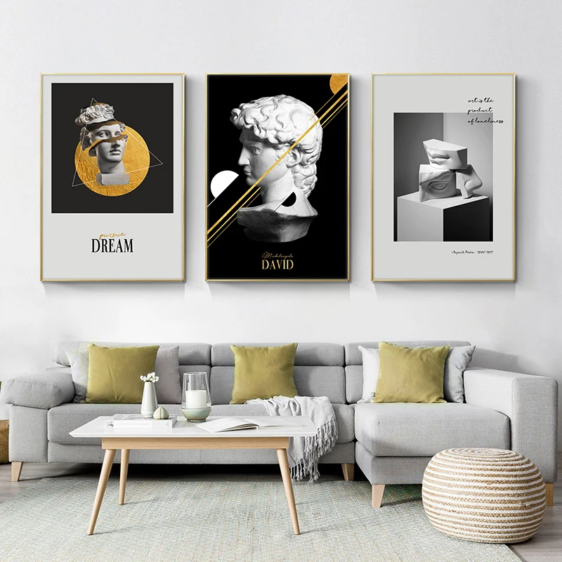 Современная портретная Художественная Картина на холсте статуя Давида